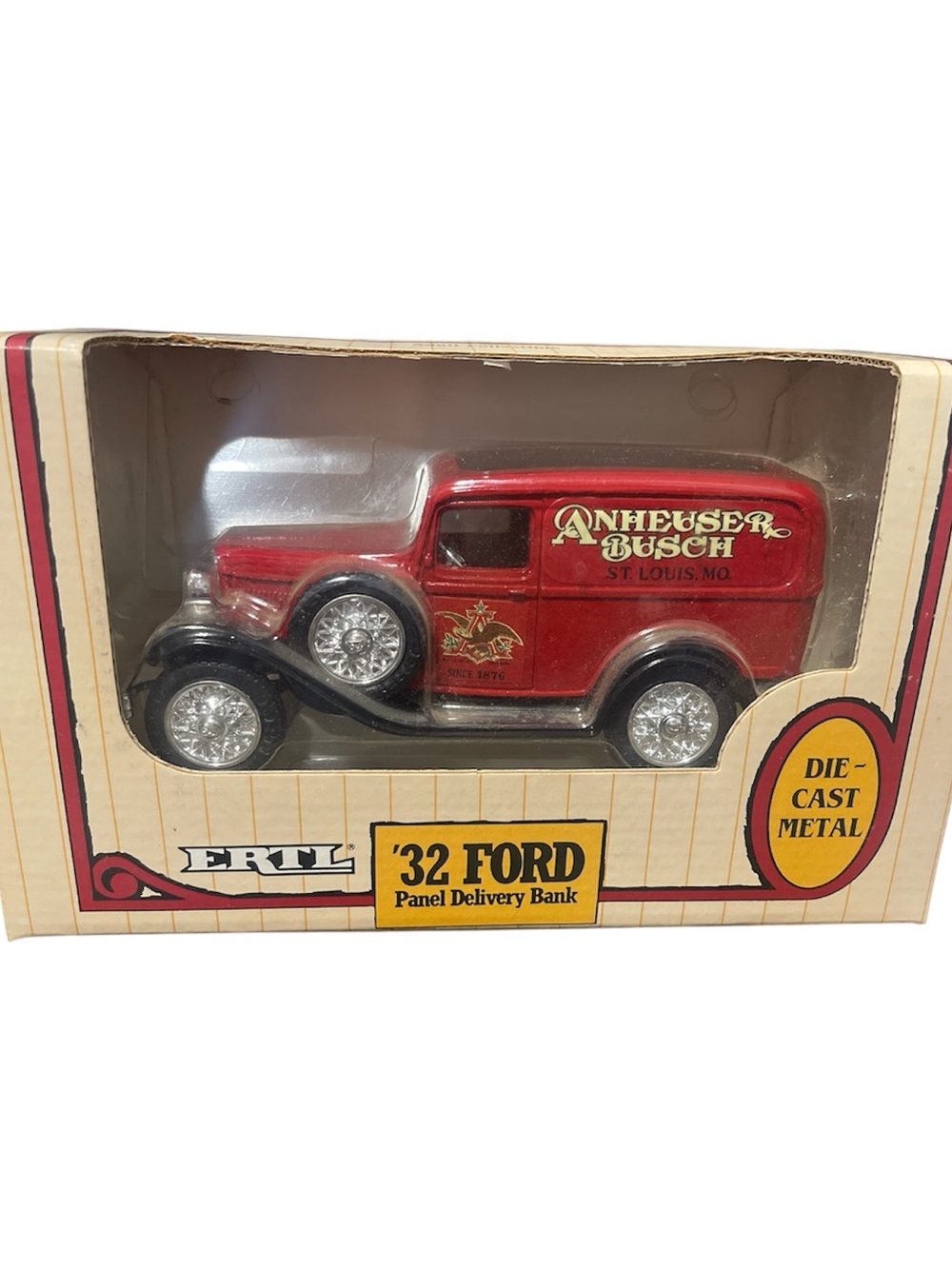 Ertl Anheuser Busch 1932 Ford Delivery Bank Die Cast Metal 1/25 Scale New!